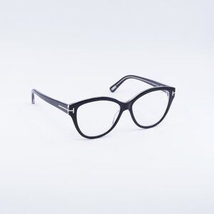 Tom Ford FT5954-B 003 Eyeglasses Black/Crystal 54mm Cat Eye Frame